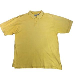 Simply Basic Men's L Yellow Cotton Golf Polo Shirt - Casual Sporty Top